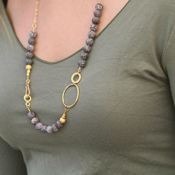 Bead Necklace for Women,Gemstone Necklace,Jasper Necklace,Handmade Necklace,Necklaces for Women,Gem Necklace,Gold Necklace,Fashion Jewelry